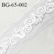 Galon ruban 65 mm broderie sur tulle blanc largeur 65 mm prix au mètre