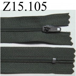 fermeture zip à glissière longueur 15 cm couleur gris foncé non séparable zip nylon largeur 2.7 cm