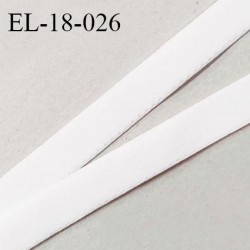 Elastique lingerie 18 mm haut de gamme couleur blanc une face style velours fabriqué en France prix au mètre