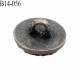 Bouton 14 mm couleur noir et acier accroche avec un anneau diamètre 14 mm épaisseur 5.5 mm prix à l'unité