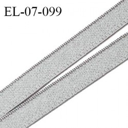 Elastique lingerie 7 mm haut de gamme couleur gris minéral fabriqué en France élastique souple prix au mètre