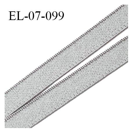 Elastique lingerie 7 mm haut de gamme couleur gris minéral fabriqué en France élastique souple prix au mètre