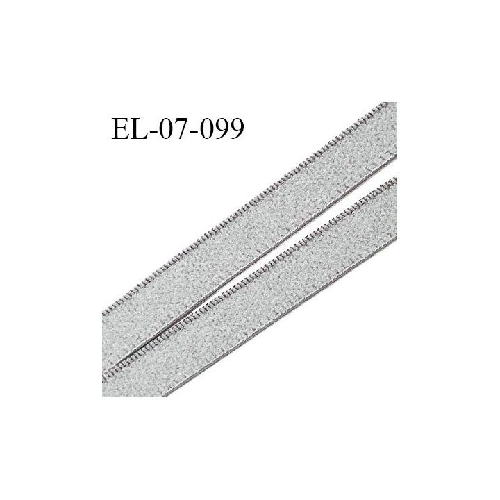 Elastique lingerie 7 mm haut de gamme couleur gris minéral fabriqué en France élastique souple prix au mètre