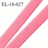 Elastique lingerie 18 mm haut de gamme couleur rose corail une face style velours fabriqué en France prix au mètre