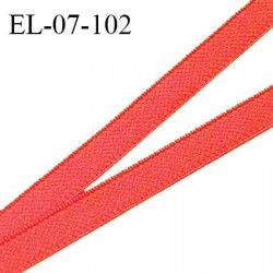 Elastique lingerie 7 mm haut de gamme couleur corail fabriqué en France prix au mètre