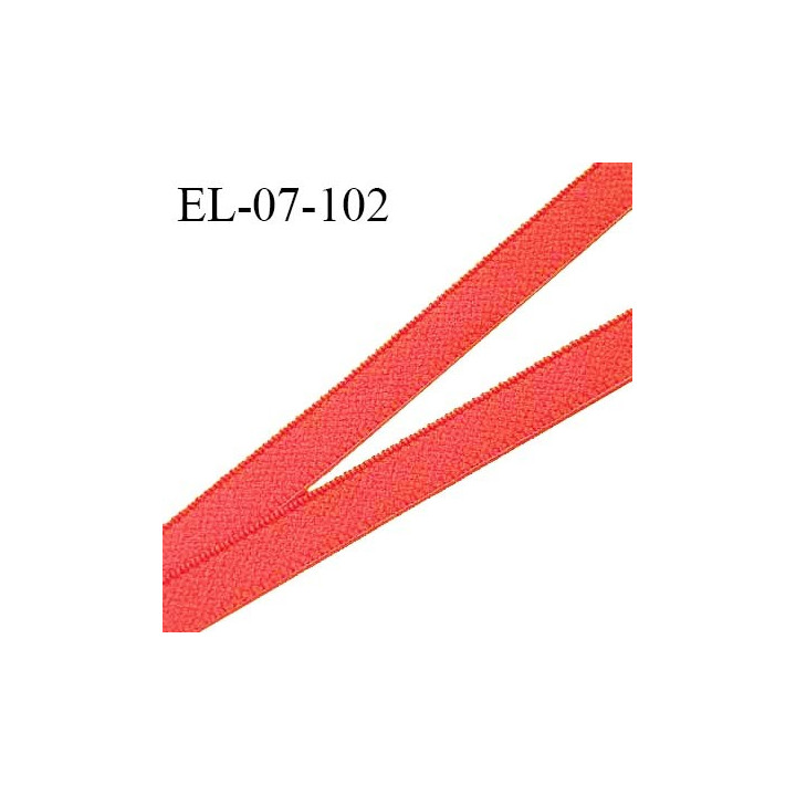 Elastique lingerie 7 mm haut de gamme couleur corail fabriqué en France prix au mètre