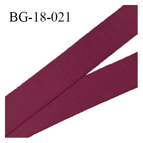 Devant bretelle 18 mm en polyamide attache bretelle rigide pour anneaux couleur bordeaux haut de gamme prix au mètre