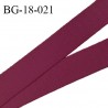 Devant bretelle 18 mm en polyamide attache bretelle rigide pour anneaux couleur bordeaux haut de gamme prix au mètre