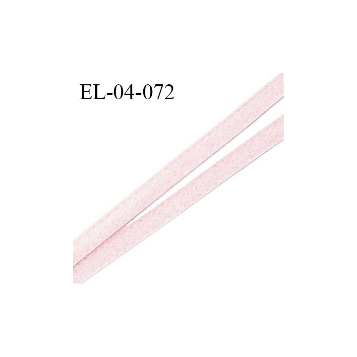 Elastique 4 mm fin spécial lingerie élastique souple style velours couleur rose poudré fabriqué en France prix au mètre