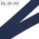 Elastique 19 mm haut de gamme élastique souple allongement +130% doux au toucher couleur bleu marine largeur 19 mm prix au mètre