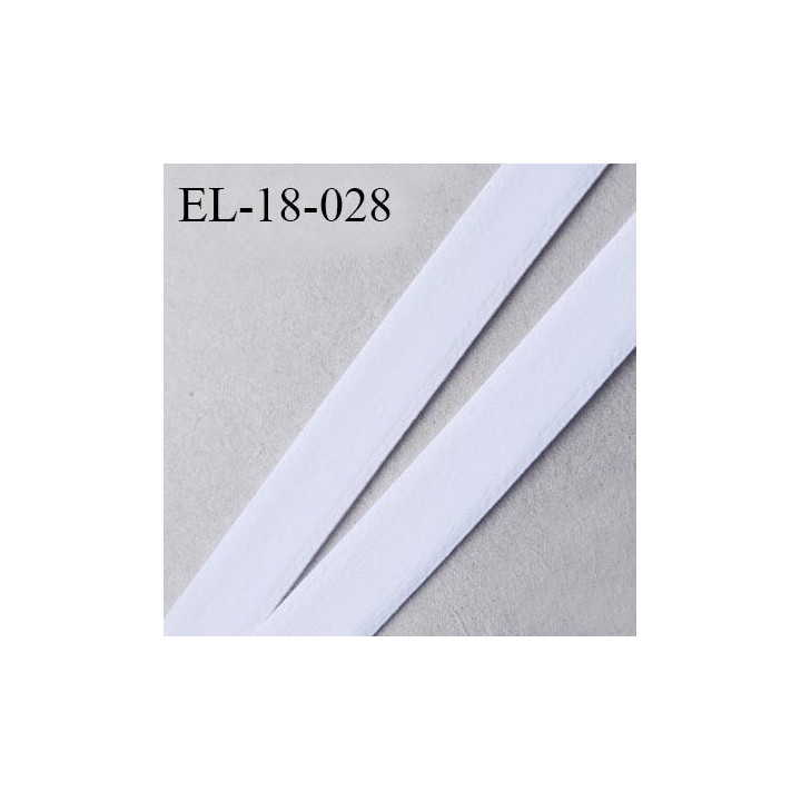 Elastique lingerie 18 mm haut de gamme couleur blanc très doux au toucher largeur 18 mm fabriqué en France prix au mètre
