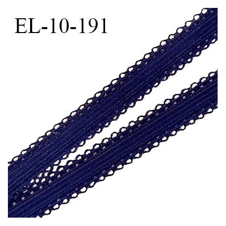 Elastique 10 mm lingerie haut de gamme couleur bleu marine élastique souple prix au mètre
