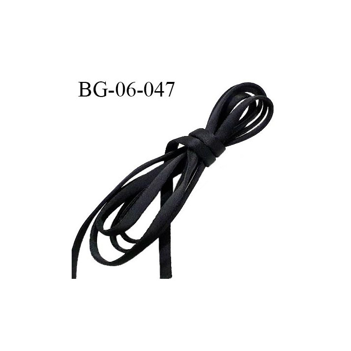 Galon lacette ou cache armature et baleine underwire 6 mm couleur noir brillant prix au mètre