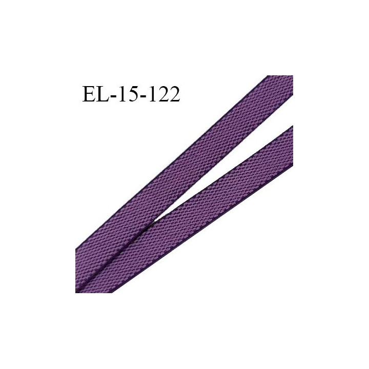Elastique 15 mm lingerie haut de gamme fabriqué en France couleur violine bonne élasticité prix au mètre