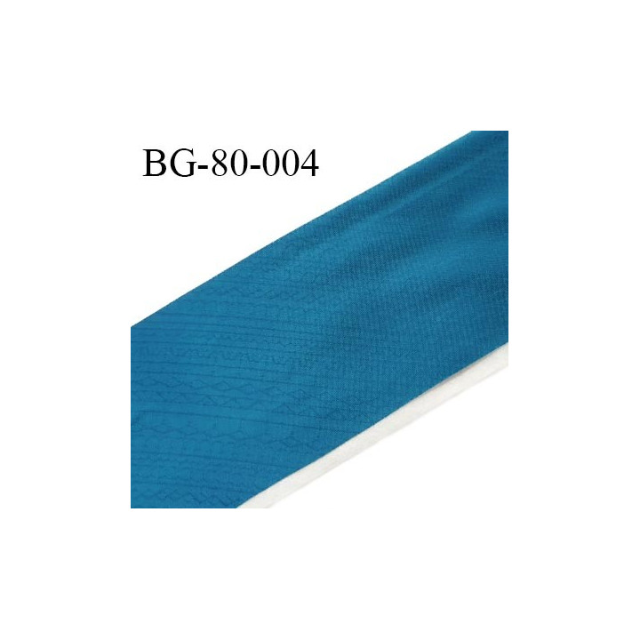 Galon rehausse 75 cm couleur bleu paon avec motifs largeur 75 cm prix au mètre