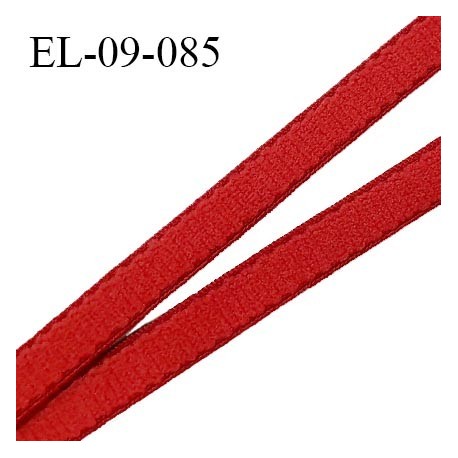 Elastique 9 mm lingerie couleur rouge brique doux au toucher haut de gamme Fabriqué en France largeur 9 mm prix au mètre