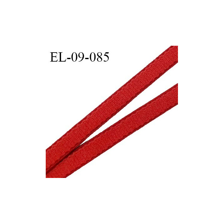 Elastique 9 mm lingerie couleur rouge brique doux au toucher haut de gamme Fabriqué en France largeur 9 mm prix au mètre