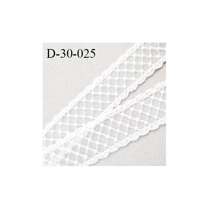 Galon dentelle 30 mm synthétique non extensible largeur 30 mm prix au mètre