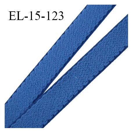 Elastique 15 mm lingerie haut de gamme fabriqué en France couleur bleu prix au mètre