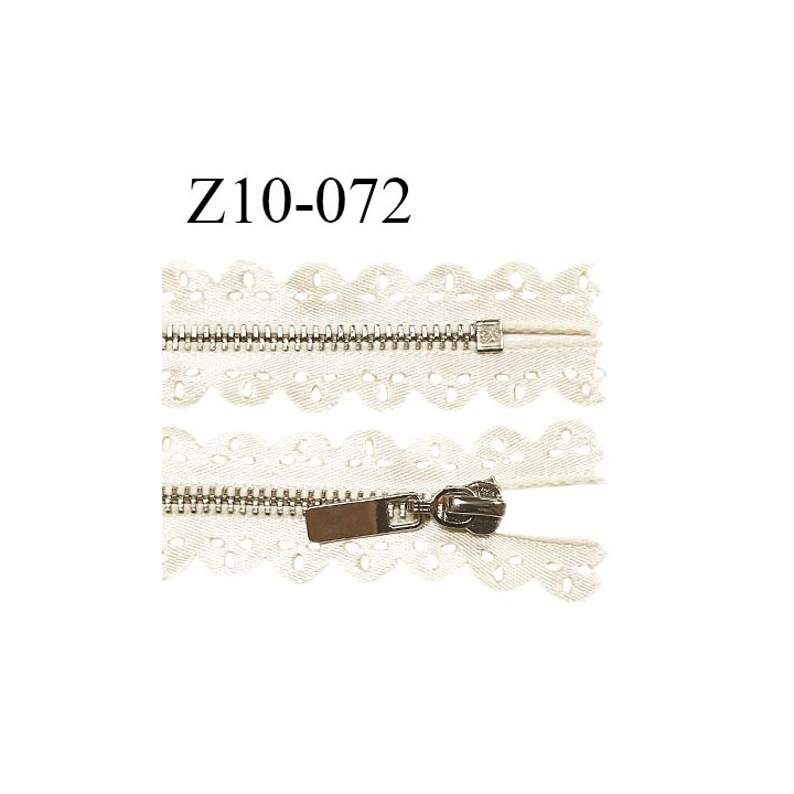 Fermeture zip 10 cm non séparable couleur doré light longueur 10 cm largeur 2.5 cm prix à l'unité