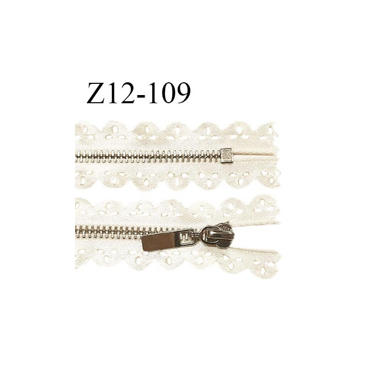 Fermeture zip 12 cm non séparable couleur doré light brillant longueur 12 cm largeur 2.5 cm l prix à l'unité