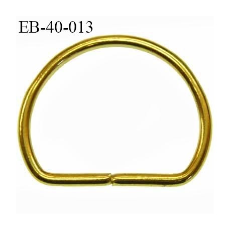 Etrier boucle demi rond métal couleur doré brillant largeur extérieur 5.3 cm intérieur 4 cm idéal sangle 40 mm hauteur 4.3 cm