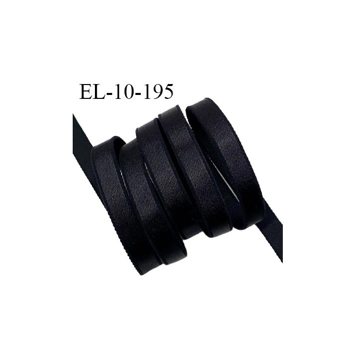 Elastique 10 mm bretelle lingerie haut de gamme fabriqué en France couleur noir élastique souple et brillant prix au mètre