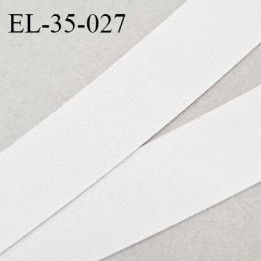 Elastique 35 mm plat très belle qualité couleur naturel polygomme forte élasticité largeur 35 mm prix au mètre