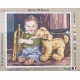 Canevas à broder 45 x 65 cm marque ROYAL PARIS thème LE PETIT TROMPETISTE d'après Kim ANDERSON fabrication française