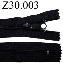 fermeture zip à glissière longueur 30 cm couleur noir non séparable zip nylon largeur 3,2 cm largeur du zip 6.5 mm