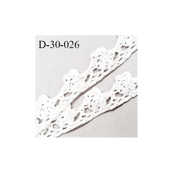 Dentelle 30 mm crochet couleur naturel largeur 30 mm prix au mètre