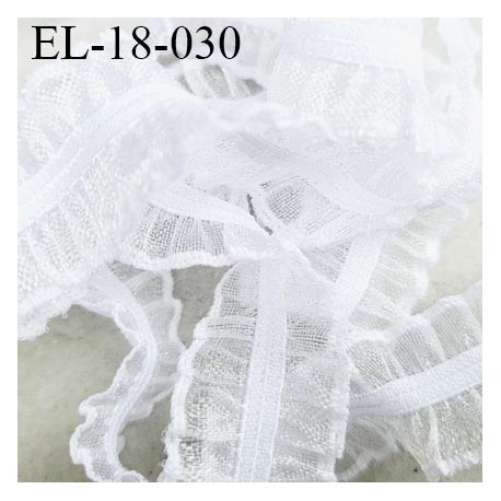 Elastique 18 mm lingerie froufrou et autre couleur blanc refets brillant largeur 18 mm prix au mètre