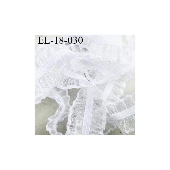 Elastique 18 mm lingerie froufrou et autre couleur blanc refets brillant largeur 18 mm prix au mètre