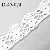Dentelle 45 mm crochet couleur naturel largeur 45 mm prix au mètre