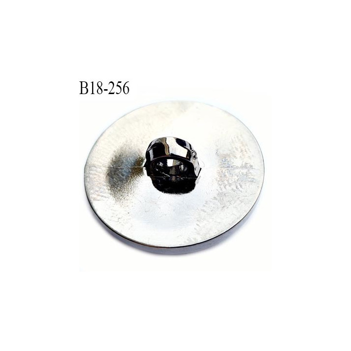 Bouton 18 mm pvc couleur acier chromé diamètre 18 mm accroche avec un anneau prix à l'unité