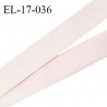 Elastique 16 mm bretelle et lingerie avec surpiqûres couleur rose pâle (candy) forte élasticité fabriqué en France prix au mètre