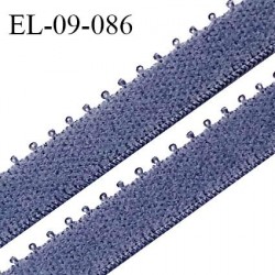 Elastique picot 9 mm lingerie couleur encre bleue largeur 9 mm haut de gamme Fabriqué en France prix au mètre