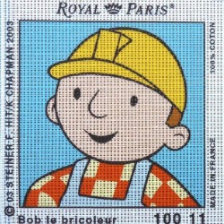 Canevas à broder ENFANT 15 x 15 cm marque ROYAL PARIS BOB LE BRICOLEUR fabrication française