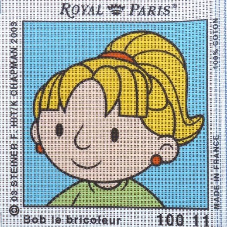 Canevas à broder ENFANT 15 x 15 cm marque ROYAL PARIS BOB LE BRICOLEUR ZOE L'ASSOCIEE fabrication française