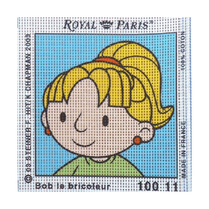 Canevas à broder ENFANT 15 x 15 cm marque ROYAL PARIS BOB LE BRICOLEUR ZOE L'ASSOCIEE fabrication française