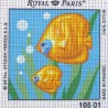 Canevas à broder ENFANT 15 x 15 cm marque ROYAL PARIS thème POISSON TROPICAL fabrication française