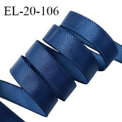 Elastique 19 mm bretelle et lingerie avec surpiqûres couleur bleu paradis forte élasticité fabriqué en France prix au mètre