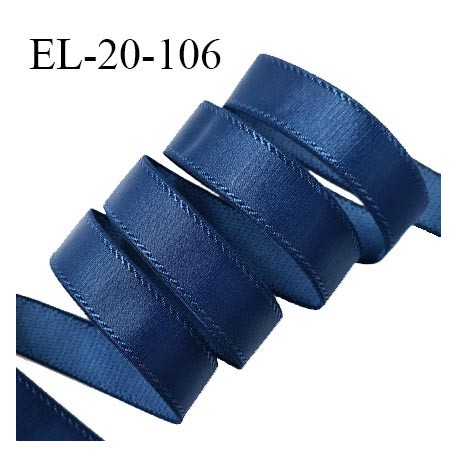 Elastique 19 mm bretelle et lingerie avec surpiqûres couleur bleu paradis forte élasticité fabriqué en France prix au mètre