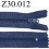fermeture éclair longueur 30 cm couleur bleu non séparable zip nylon largeur 2,5 cm