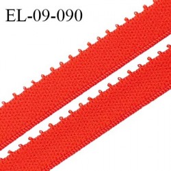 Elastique picot 9 mm lingerie couleur rouge garance largeur 9 mm haut de gamme Fabriqué en France prix au mètre