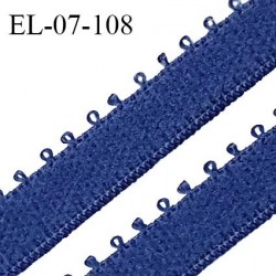 Elastique picot 7 mm lingerie couleur bleu paradis largeur 7 mm haut de gamme Fabriqué en France prix au mètre