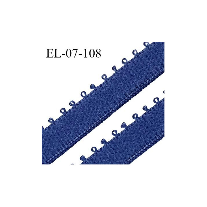 Elastique picot 7 mm lingerie couleur bleu paradis largeur 7 mm haut de gamme Fabriqué en France prix au mètre