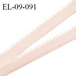 Elastique picot 9 mm lingerie couleur champagne rosé largeur 9 mm haut de gamme Fabriqué en France prix au mètre