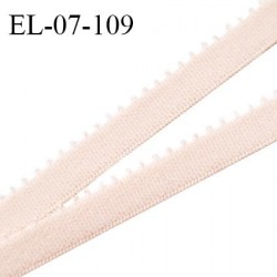 Elastique picot 7 mm lingerie couleur champagne rosé largeur 7 mm haut de gamme Fabriqué en France prix au mètre