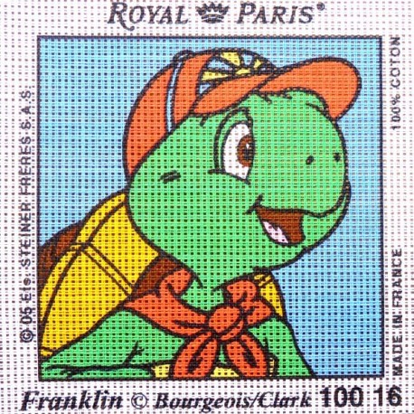 Canevas à broder ENFANT 15 x 15 cm marque ROYAL PARIS FRANKLIN fabrication française